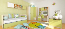 Детская комната Эппл (Зеленый/Белый/корпус Клен) в Иланском - ilanskij.katalogmebeli.com | фото 5