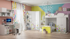 Детская комната Флер (Белый/корпус Выбеленное дерево) в Иланском - ilanskij.katalogmebeli.com | фото 3