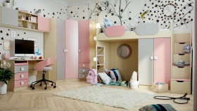 Детская комната Грэйси (Розовый/Серый/корпус Клен) в Иланском - ilanskij.katalogmebeli.com | фото 1