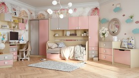 Детская комната Грэйси (Розовый/Серый/корпус Клен) в Иланском - ilanskij.katalogmebeli.com | фото 13