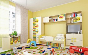 Детская комната Клаксон (Бежевый/корпус Клен) в Иланском - ilanskij.katalogmebeli.com | фото 2