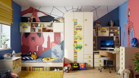 Детская комната Клаксон (Бежевый/корпус Клен) в Иланском - ilanskij.katalogmebeli.com | фото