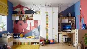 Детская комната Клаксон без машинок (Белый/корпус Клен) в Иланском - ilanskij.katalogmebeli.com | фото 1