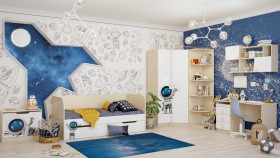 Детская комната Санни (Белый/корпус Клен) в Иланском - ilanskij.katalogmebeli.com | фото 2
