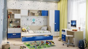 Детская комната Скай Люкс (Синий/Белый/корпус Клен) в Иланском - ilanskij.katalogmebeli.com | фото 1
