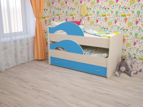 Кровать детская Радуга 1600 Млечный дуб/Венге в Иланском - ilanskij.katalogmebeli.com | фото 4