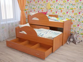Кровать детская Радуга 1600 Млечный дуб/Венге в Иланском - ilanskij.katalogmebeli.com | фото 6