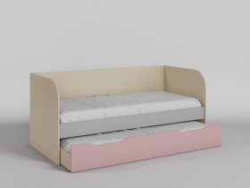 Диван-кровать Грэйси (Розовый/Серый/корпус Клен) в Иланском - ilanskij.katalogmebeli.com | фото