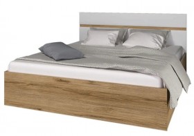Ким кровать 1,4 (Дуб сонома/белый глянец) в Иланском - ilanskij.katalogmebeli.com | фото