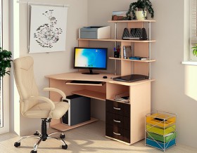 Компьютерный стол Форест NEW (венге/лоредо) в Иланском - ilanskij.katalogmebeli.com | фото