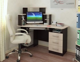 Компьютерный стол Каспер (венге/лоредо) в Иланском - ilanskij.katalogmebeli.com | фото