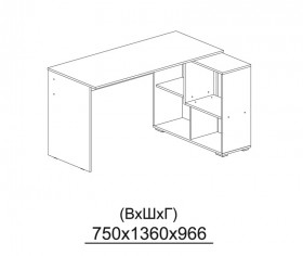 Компьютерный стол угловой СКМУ-4 белый в Иланском - ilanskij.katalogmebeli.com | фото 3