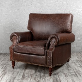 Кресло кожаное Лофт Аристократ (ширина 1100 мм) в Иланском - ilanskij.katalogmebeli.com | фото 1