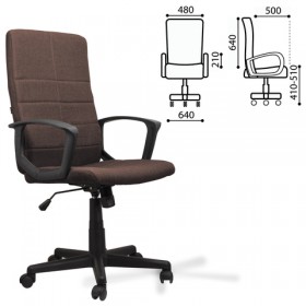 Кресло офисное BRABIX Focus EX-518 (коричневый) в Иланском - ilanskij.katalogmebeli.com | фото