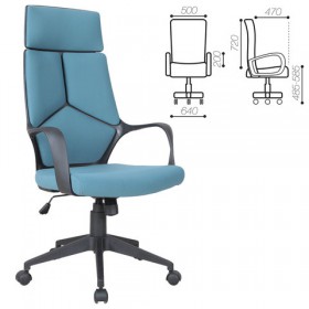 Кресло офисное BRABIX Prime EX-515 (голубая ткань) в Иланском - ilanskij.katalogmebeli.com | фото