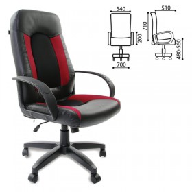 Кресло офисное BRABIX Strike EX-525 (черно-красный) в Иланском - ilanskij.katalogmebeli.com | фото 1