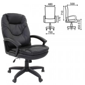 Кресло офисное BRABIX Trend EX-568 (черный) в Иланском - ilanskij.katalogmebeli.com | фото 1
