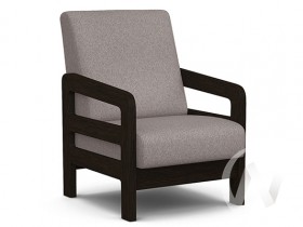 Кресло отдыха Вега-34 (венге лак/UNO ROSY-GREY) в Иланском - ilanskij.katalogmebeli.com | фото 1