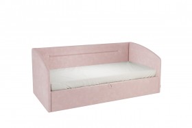 Кровать 0.9 Альба Софа (Нежно-розовый велюр) в Иланском - ilanskij.katalogmebeli.com | фото