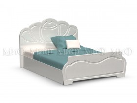 Кровать 1,4м Гармония (Белый/Белый глянец) в Иланском - ilanskij.katalogmebeli.com | фото