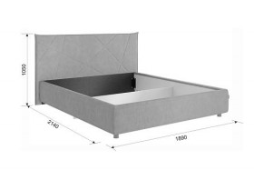 Кровать 1,6 Квест с подъемным механизмом (Топаз велюр) купить в Иланском - ilanskij.katalogmebeli.com | фото 2