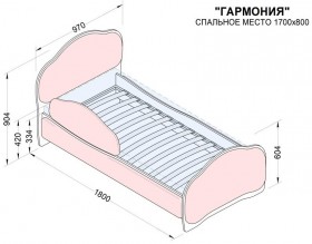Кровать 170 Гармония 31 Светло-сиреневый (мягкий бортик) в Иланском - ilanskij.katalogmebeli.com | фото 2
