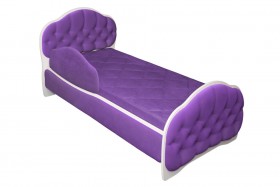 Кровать 170 Гармония 32 Фиолетовый (мягкий бортик) в Иланском - ilanskij.katalogmebeli.com | фото