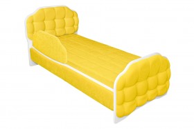 Кровать 180 Атлет 74 жёлтый (мягкий бортик) в Иланском - ilanskij.katalogmebeli.com | фото
