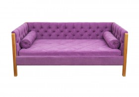 Кровать 180 серии Леди  32 Фиолетовый (подушка валик) в Иланском - ilanskij.katalogmebeli.com | фото
