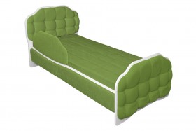 Кровать 190 Атлет Lux 76 Зелёный (мягкий бортик) в Иланском - ilanskij.katalogmebeli.com | фото