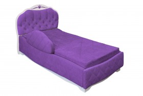 Кровать 190 Гармония Lux 32 Фиолетовый (мягкий бортик) в Иланском - ilanskij.katalogmebeli.com | фото