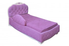 Кровать 190 Гармония Lux 67 Светло-фиолетовый (мягкий бортик) в Иланском - ilanskij.katalogmebeli.com | фото