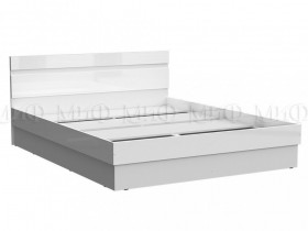 Кровать Челси 1400 (Белый/Белый глянец) в Иланском - ilanskij.katalogmebeli.com | фото