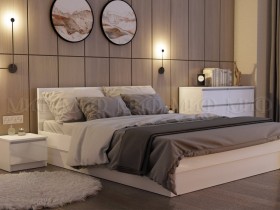 Кровать Челси 1600 (Белый/Белый глянец) в Иланском - ilanskij.katalogmebeli.com | фото 2