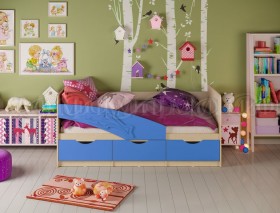 Кровать детская 1,6м Дельфин (Синий матовый) в Иланском - ilanskij.katalogmebeli.com | фото