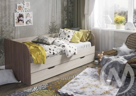 Кровать детская Балли 2-х уровневая (шимо темный/шимо светлый) в Иланском - ilanskij.katalogmebeli.com | фото 1