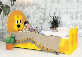 Кровать детская Лева 1.6 Желтый/Оранжевый в Иланском - ilanskij.katalogmebeli.com | фото