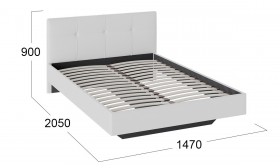 Кровать «Элис» c мягкой обивкой тип 1 Экокожа/Белый/1400 в Иланском - ilanskij.katalogmebeli.com | фото 3