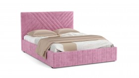 Кровать Гамма ш. 1400 (с основанием для хранения) (велюр тенерифе розовый) в Иланском - ilanskij.katalogmebeli.com | фото