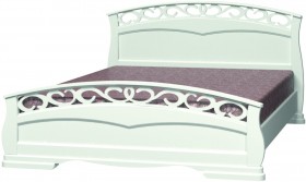 Кровать Грация-1 из массива сосны 1600*2000 Белый античный в Иланском - ilanskij.katalogmebeli.com | фото 5