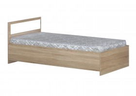 Кровать одинарная 900-2 без матраса (прямые спинки) Дуб Сонома в Иланском - ilanskij.katalogmebeli.com | фото 1