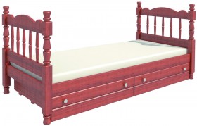 Кровать одинарная Аленка из массива сосны 800*1890 Орех в Иланском - ilanskij.katalogmebeli.com | фото 2
