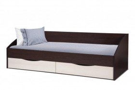 Кровать одинарная "Фея - 3" (симметричная) New (венге / вудлайн кремовый / ДВПО: белый) в Иланском - ilanskij.katalogmebeli.com | фото
