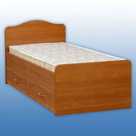 Кровать одинарная 800-2 без матраса (прямые спинки) Дуб Сонома в Иланском - ilanskij.katalogmebeli.com | фото 2