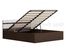 Кровать с подъемным механизмом Нэнси 1,4м (Венге/белый глянец) в Иланском - ilanskij.katalogmebeli.com | фото