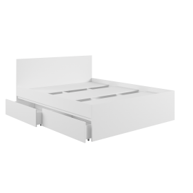 Кровать с ящиками К1.6М Мадера Белый в Иланском - ilanskij.katalogmebeli.com | фото 3