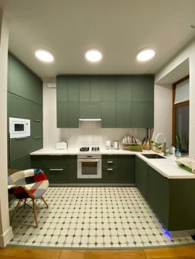 Кухня 1,95м Квадро (Высокие модули/Белый софт/Серый) в Иланском - ilanskij.katalogmebeli.com | фото 18