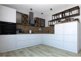 Модульная кухня Бронкс 1,8 м (Кварц) в Иланском - ilanskij.katalogmebeli.com | фото 5