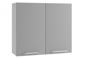 Квадро П 800 шкаф верхний (Белый софт/корпус Серый) в Иланском - ilanskij.katalogmebeli.com | фото