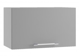 Квадро ПГ 600 шкаф верхний горизонтальный (Белый софт/корпус Серый) в Иланском - ilanskij.katalogmebeli.com | фото